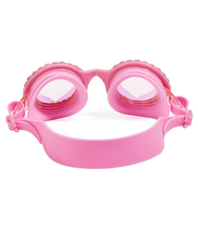 Bling2o Bling2o - ZWEMBRIL: POOL JEWELS - Pink Jewels, roze, siliconen, aanpasbare hoofdband, 100% UV bescherming, anti-condens, in doorzichtige bewaardoos, 6+