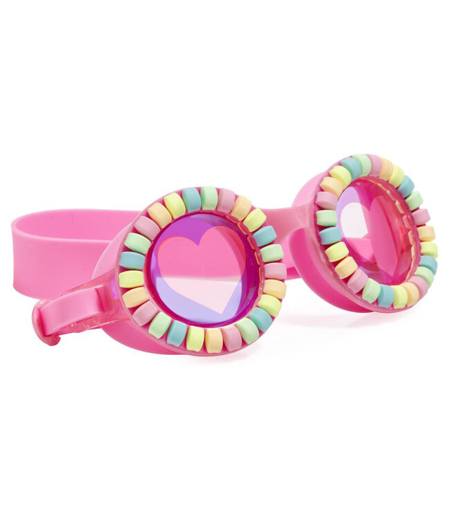 Bling2o Bling2o - ZWEMBRIL: POOL JEWELS - Pink Jewels, roze, siliconen, aanpasbare hoofdband, 100% UV bescherming, anti-condens, in doorzichtige bewaardoos, 6+