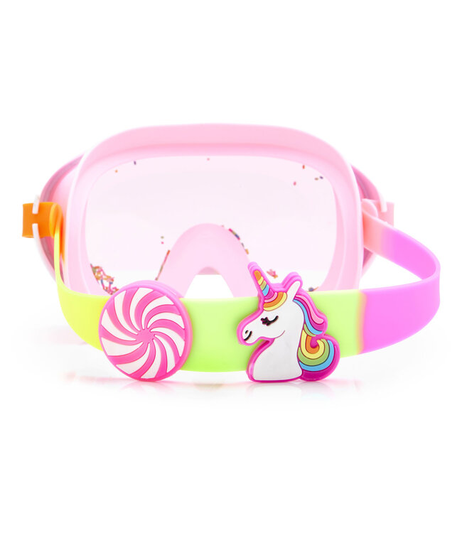 Bling2o Bling2o - ZWEMMASKER: SPRINKLE - Rainbow Surprise, meerkleurig, siliconen, aanpasbare  hoofdband, 100% UV bescherming, anti-condens, in doorzichtige bewaardoos, 6+