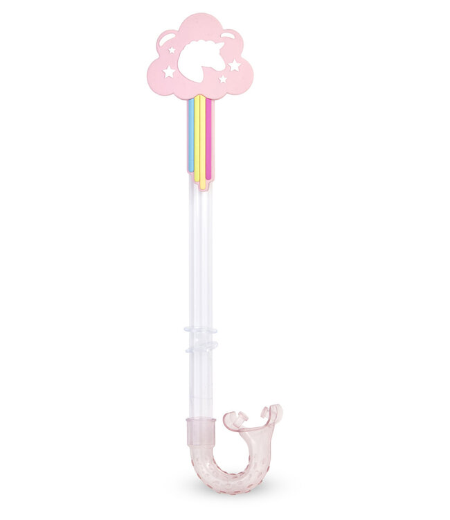 Bling2o Bling2o - SNORKEL: UNICORN SNORKEL - Real as Rainbows, roze, siliconen, in doorzichtige opbergzak,  6+
