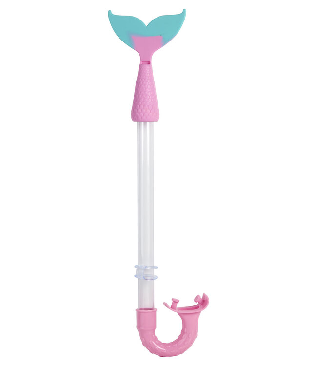 Bling2o Bling2o - SNORKEL: ARIETAIL MERMAID TAIL SNORKEL - Mint to be Pink, roos, siliconen, in doorzichtige opbergzak, 6