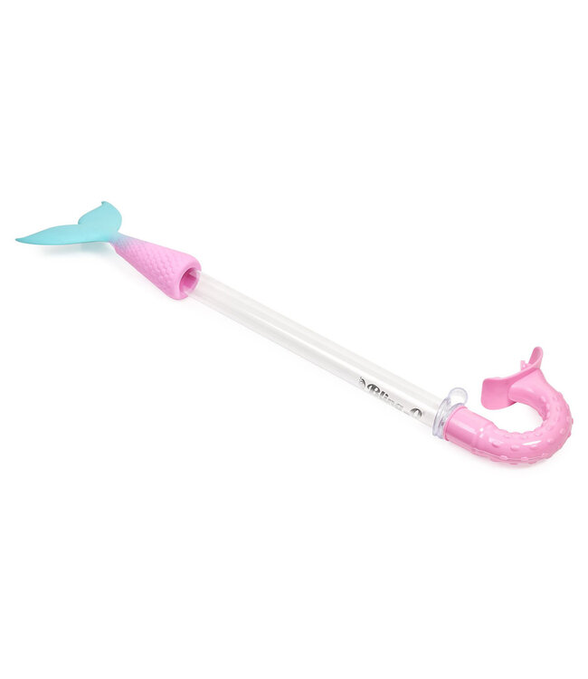Bling2o Bling2o - SNORKEL: ARIETAIL MERMAID TAIL SNORKEL - Mint to be Pink, roos, siliconen, in doorzichtige opbergzak, 6