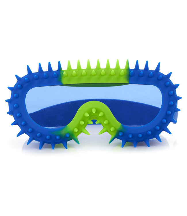 Bling2o Bling2o - ZWEMMASKER: MONSTA MASH - Punk Scene Orange, blauw, groen, siliconen, aanpasbare hoofdband,  100% UV bescherming, anti-condens, in doorzichtige bewaardoos, 6+