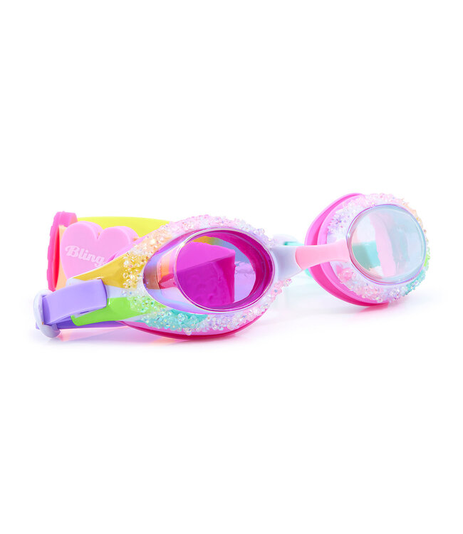 Bling2o Bling2o - ZWEMBRIL: PIXIE STICKS - Candy Sticks, meerkleurig, siliconen, aanpasbare hoofdband,  100% UV bescherming, anti-condens, in doorzichtige bewaardoos, 3+