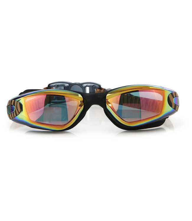 Bling2o Bling2o - ZWEMBRIL: EYE OF THE TIGER - Roar, zwart, siliconen, aanpasbare hoofdband, 100% UV  bescherming, anti-condens, in doorzichtige bewaardoos, 6+