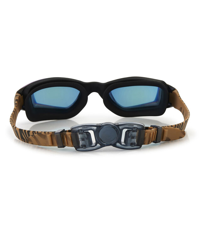 Bling2o Bling2o - ZWEMBRIL: EYE OF THE TIGER - Roar, zwart, siliconen, aanpasbare hoofdband, 100% UV  bescherming, anti-condens, in doorzichtige bewaardoos, 6+