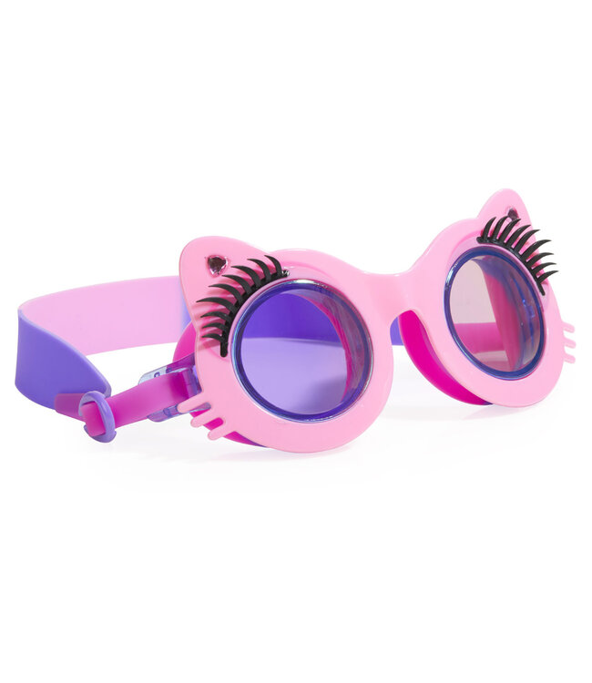 Bling2o Bling2o - ZWEMBRIL: PAWDRY HEPBURN - Pink 'n Boots, roze, siliconen, aanpasbare hoofdband, 100% UV  bescherming, anti-condens, in doorzichtige bewaardoos, 6+