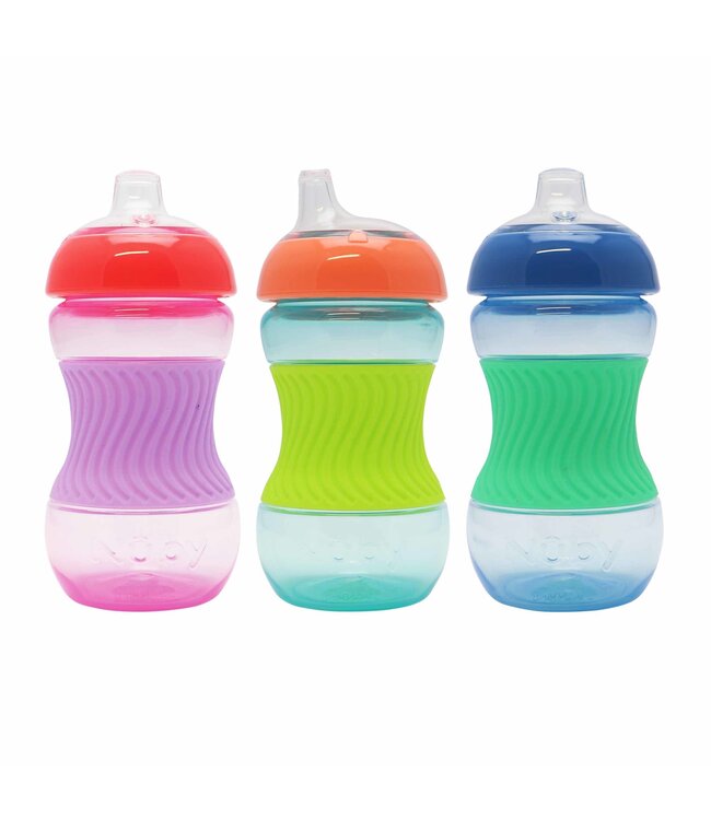 Nuby Nuby - Mini easy grip drinkbeker met siliconen huls - 180ml - 4m+
