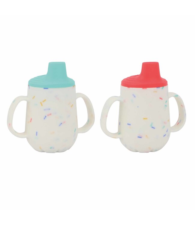 Nuby Nuby - Siliconen minibeker met tuit en handvatten - 6m+