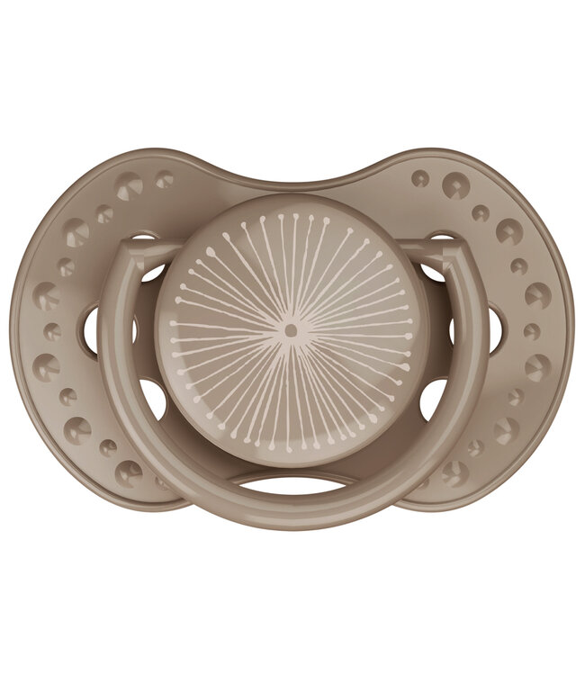 Difrax Difrax - Dynamic Fopspeen 0-3M Harmony Créme / L.Brown