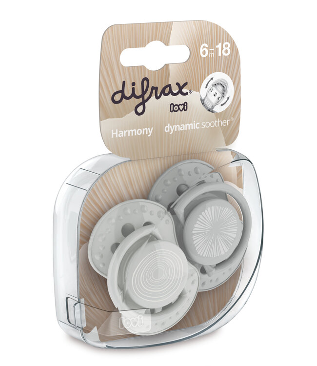 Difrax Difrax - Dynamic Fopspeen 6-18 M Harmony L.Grey / D.Grey