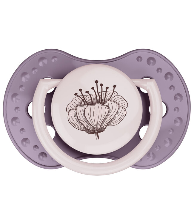 Difrax Difrax - Dynamic Fopspeen 0-3M Botanic Pink / Purple