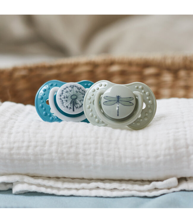 Difrax Difrax - Dynamic Fopspeen 6-18M Botanic Blue / Green