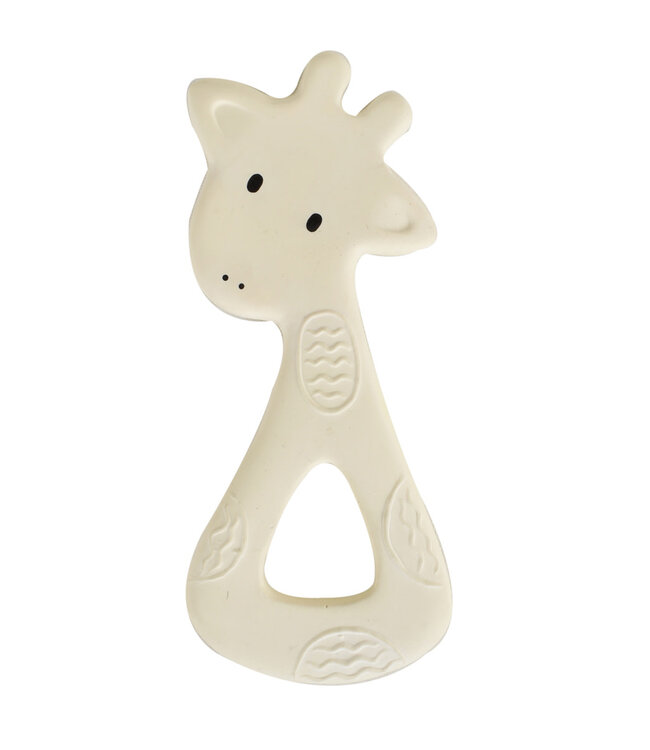 Tikiri Tikiri - BIJTRING - MIJN EERSTE SAFARIDIERTJE / GIRAF 7x14.5cm, in natuurlijk rubber, op blisterkaart, 0+