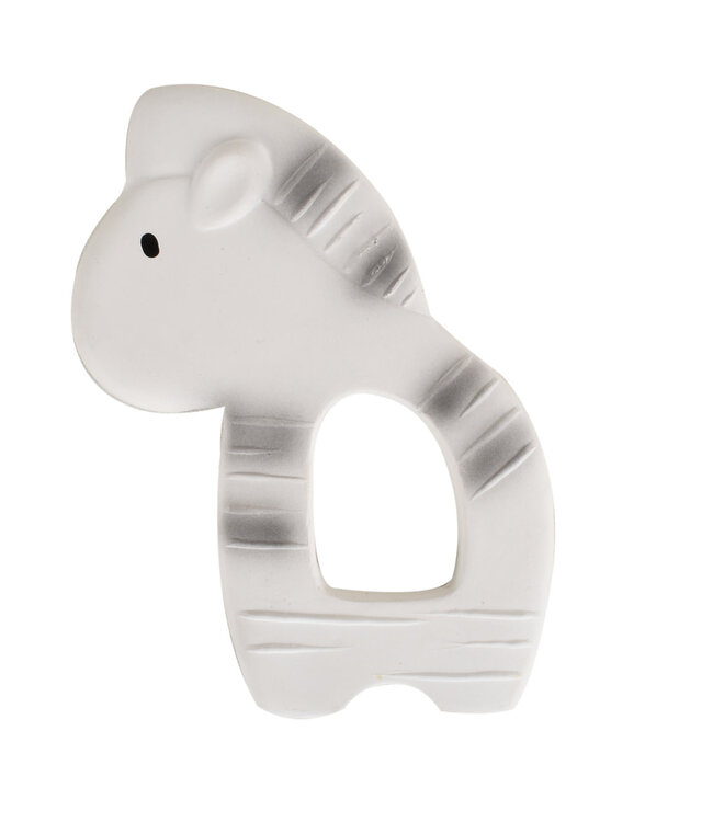 Tikiri Tikiri - BIJTRING - MIJN EERSTE SAFARIDIERTJE / ZEBRA 9x11.5cm, in natuurlijk rubber, op blisterkaart, 0+