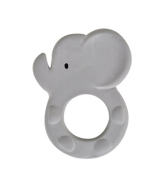 Tikiri Tikiri - BIJTRING - MIJN EERSTE SAFARIDIERTJE / OLIFANT 8x10.5cm, in natuurlijk rubber, op blisterkaart, 0+