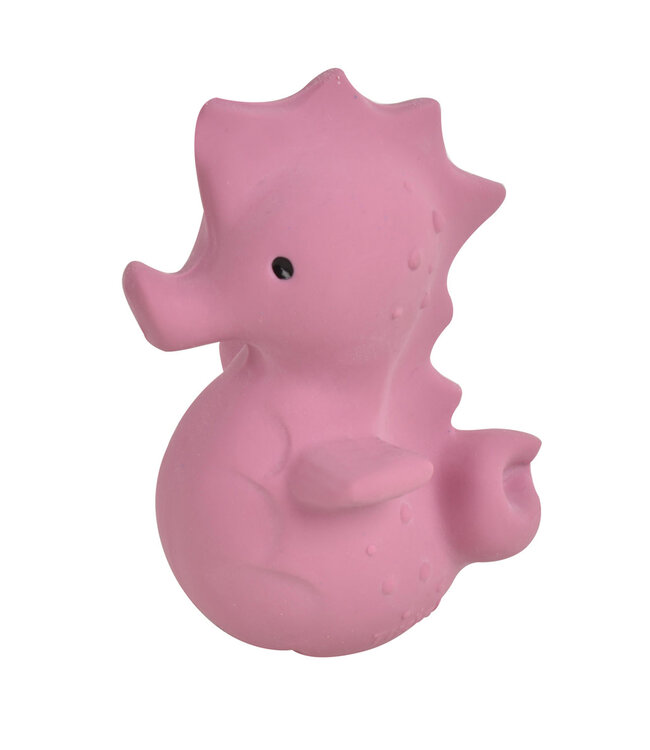 Tikiri Tikiri - MIJN EERSTE OCEAANDIERTJE / ZEEPAARDJE 11cm, in natuurlijk rubber, met belletje, met hangkaart, 0+