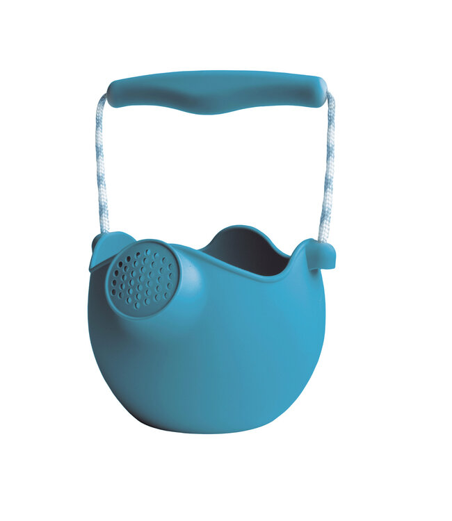 Scrunch Scrunch - GIETER petroleumblauw diam.12x10cm, handvaten met touw, opvouwbaar,  100% siliconen, recycleerbaar, 12m+