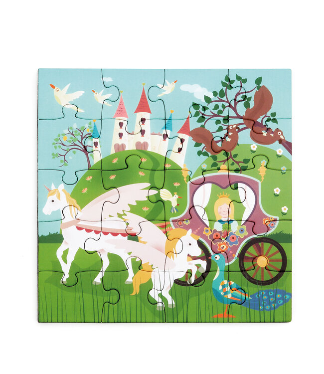 Scratch Scratch - Puzzel Magnetisch: MAGNETISCH PUZZELBOEK TO GO - PRINSES 18x18x1.5cm (gesloten), 54x18x0.5cm (open), met 2 magnetische puzzels van 20 stuks, 3+