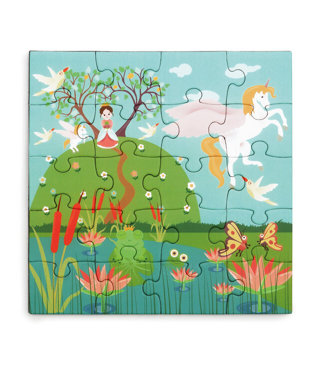Scratch Scratch - Puzzel Magnetisch: MAGNETISCH PUZZELBOEK TO GO - PRINSES 18x18x1.5cm (gesloten), 54x18x0.5cm (open), met 2 magnetische puzzels van 20 stuks, 3+