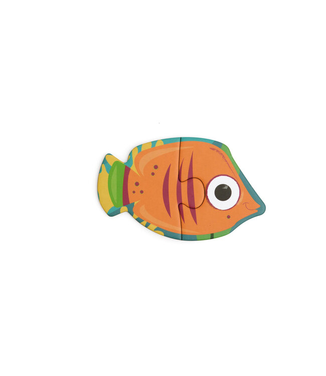 Scratch Scratch - Puzzel: BEGINNERS- & VLOERPUZZEL/OCEAAN 100x48,5cm, 80stuks met 10 beginnerspuzzels, in doos diam.26xH10cm, 2+