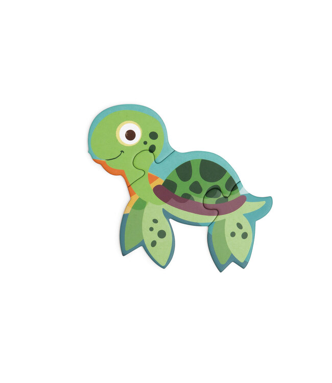 Scratch Scratch - Puzzel: BEGINNERS- & VLOERPUZZEL/OCEAAN 100x48,5cm, 80stuks met 10 beginnerspuzzels, in doos diam.26xH10cm, 2+