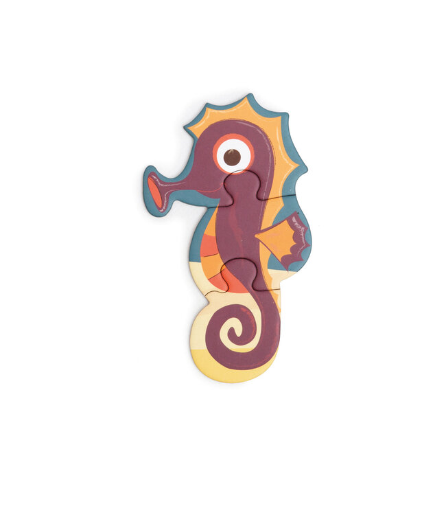 Scratch Scratch - Puzzel: BEGINNERS- & VLOERPUZZEL/OCEAAN 100x48,5cm, 80stuks met 10 beginnerspuzzels, in doos diam.26xH10cm, 2+