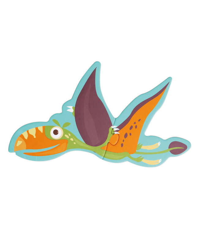 Scratch Scratch - Puzzel: BEGINNERS- & VLOERPUZZEL/DINO 100x53cm, 80 stuks met 10 beginnerspuzzels, in doos diam.26xH10cm, 2+