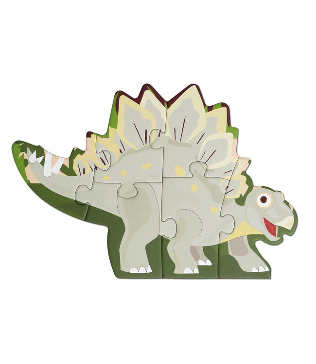 Scratch Scratch - Puzzel: BEGINNERS- & VLOERPUZZEL/DINO 100x53cm, 80 stuks met 10 beginnerspuzzels, in doos diam.26xH10cm, 2+