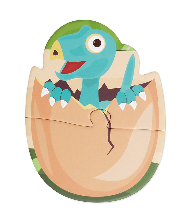 Scratch Scratch - Puzzel: BEGINNERS- & VLOERPUZZEL/DINO 100x53cm, 80 stuks met 10 beginnerspuzzels, in doos diam.26xH10cm, 2+