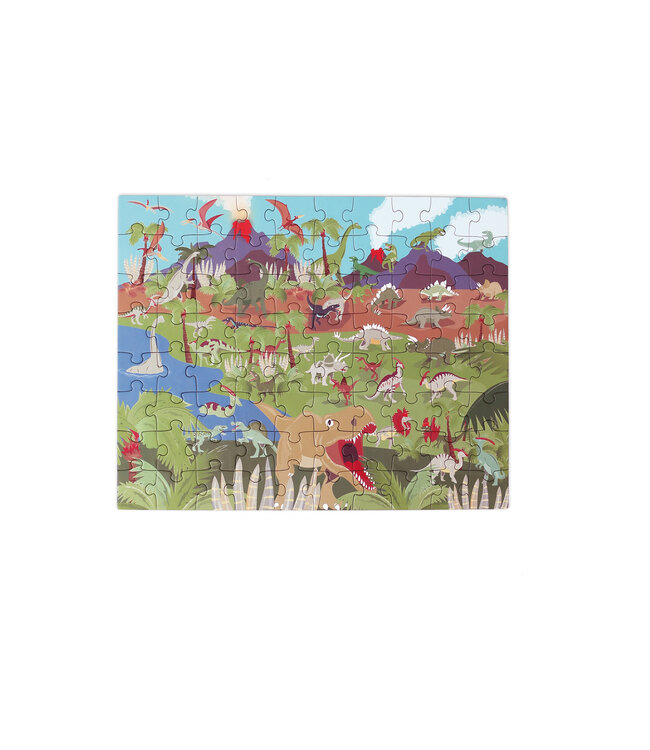 Scratch Scratch - Puzzel Magnetisch: DISCOVERY - DINO 80pcs 24,5x30,5cm (gesloten), 52,3x30,5cm (open), 2-in-1: puzzel en ontdek, 4+