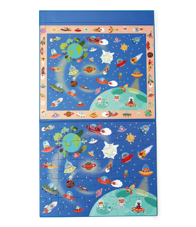 Scratch Scratch - Puzzel Magnetisch: DISCOVERY - RUIMTE 30pcs 24,5x30,5cm (gesloten), 52,3x30,5cm (open), 2-in-1: puzzel en ontdek, 3+