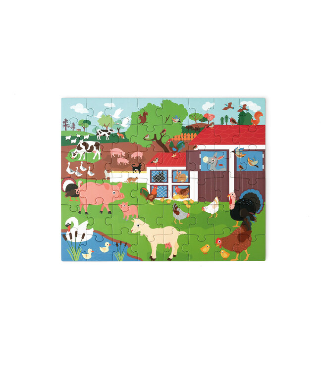 Scratch Scratch - Puzzel Magnetisch: DISCOVERY - BOERDERIJ 48pcs 24,5x30,5cm (gesloten), 52,3x30,5cm (open), 2-in-1: puzzel en ontdek, 3+