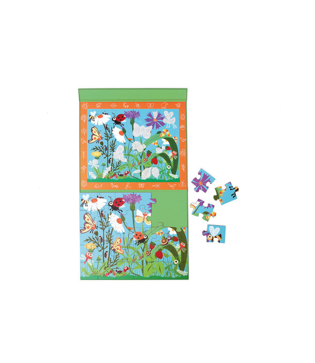 Scratch Scratch - Puzzel Magnetisch: MYSTERY - INSECT 30pcs, met loep met rode filter, 24,5x30,5cm (gesloten), 52,3x30,5cm (open), 2-in-1: puzzel en ontdek, 3+