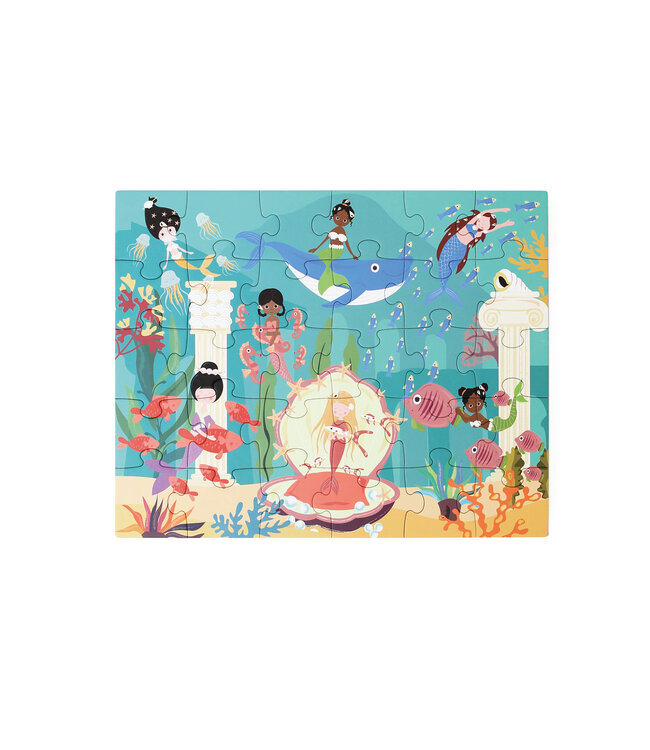 Scratch Scratch - Puzzel Magnetisch: MYSTERY - ZEEMEERMIN 30pcs, met loep met rode filter 24,5x30,5cm (gesloten), 52,3x30,5cm (open), 2-in-1: puzzel en ontdek, 3+