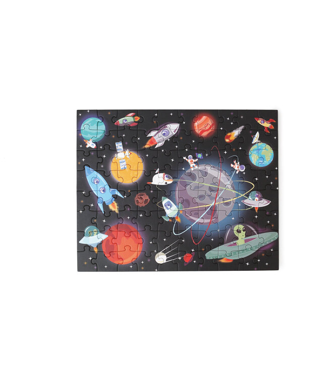 Scratch Scratch - Puzzel Magnetisch: MYSTERY - RUIMTE 80pcs, met loep met rode filter 24,5x30,5cm (gesloten), 52,3x30,5cm (open), 2-in-1: puzzel en ontdek, 4+