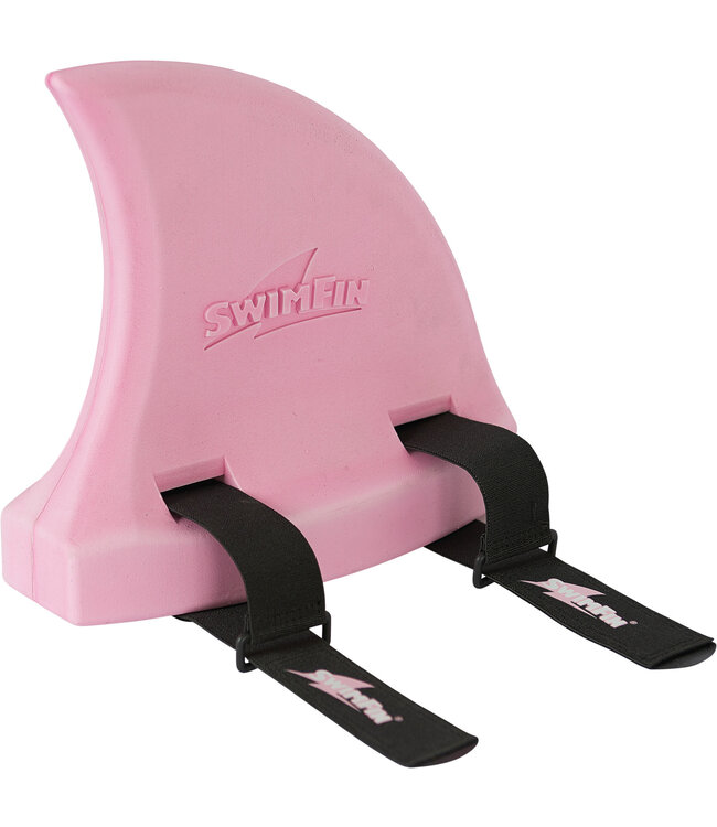Swimfin SwimFin - HAAIENVIN Roze 26x12x25cm, ontwikkelt een natuurlijke zwempositie, neopreen, met hangkaart, max. 30kg, 3-6 jaar