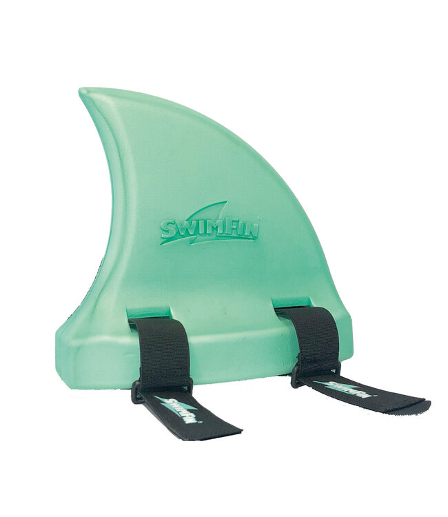 Swimfin SwimFin - HAAIENVIN Munt 26x12x25cm, ontwikkelt een natuurlijke zwempositie,  neopreen, met hangkaart, max. 30kg, 3-6 jaar