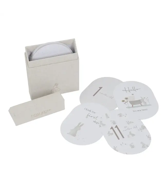 Little Dutch Toys Little Dutch Toys - Mijlpaal kaarten 'Mijn eerste jaar' baby bunny FSC