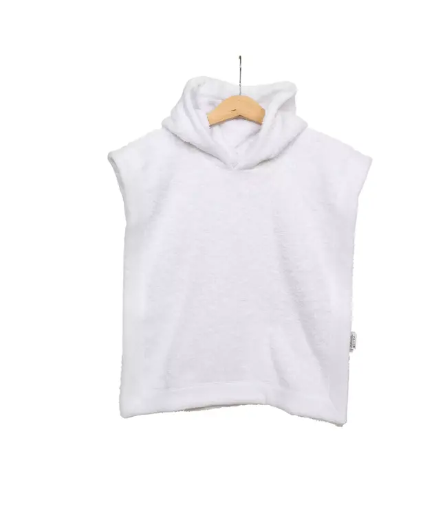 Living Nature Living Nature - Poncho in badstof  met boord losange wit