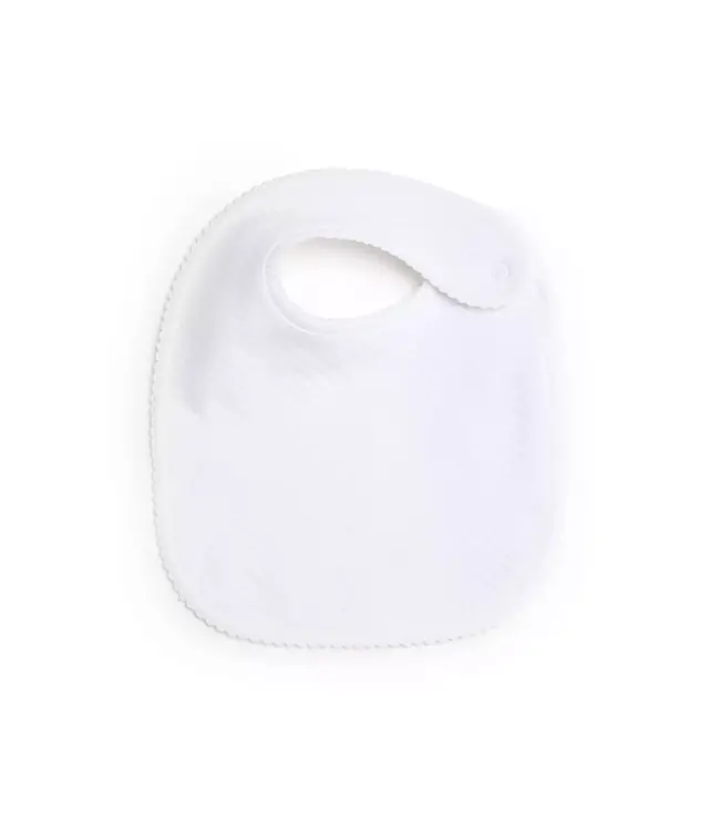 Living Nature Living Nature - Bavet large losange/losange wit met drukknop  35x25 cm