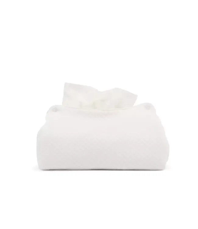 Living Nature Living Nature - Tissuebox cover in witte losange hoog model