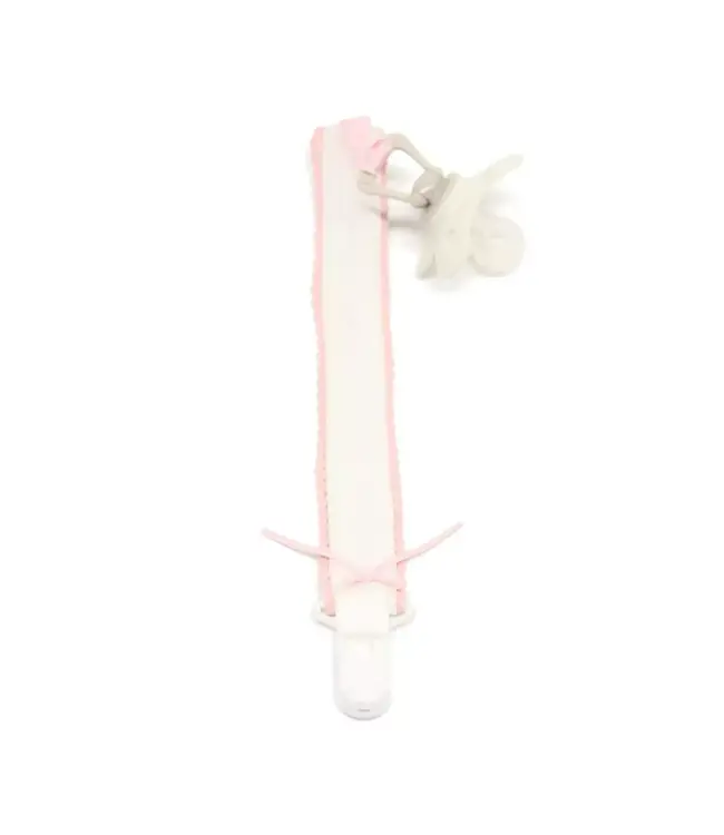 Living Nature Living Nature - Fopspeenketting Mimo met kantje wit/roze