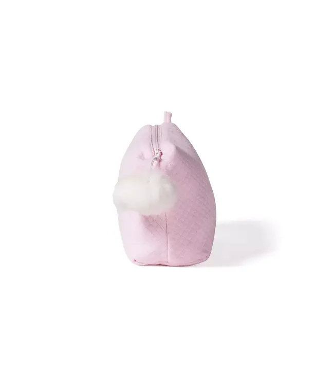 Living Nature Living Nature - Toilettas Féline pompon losange met pompon roze 26x15x8cm 