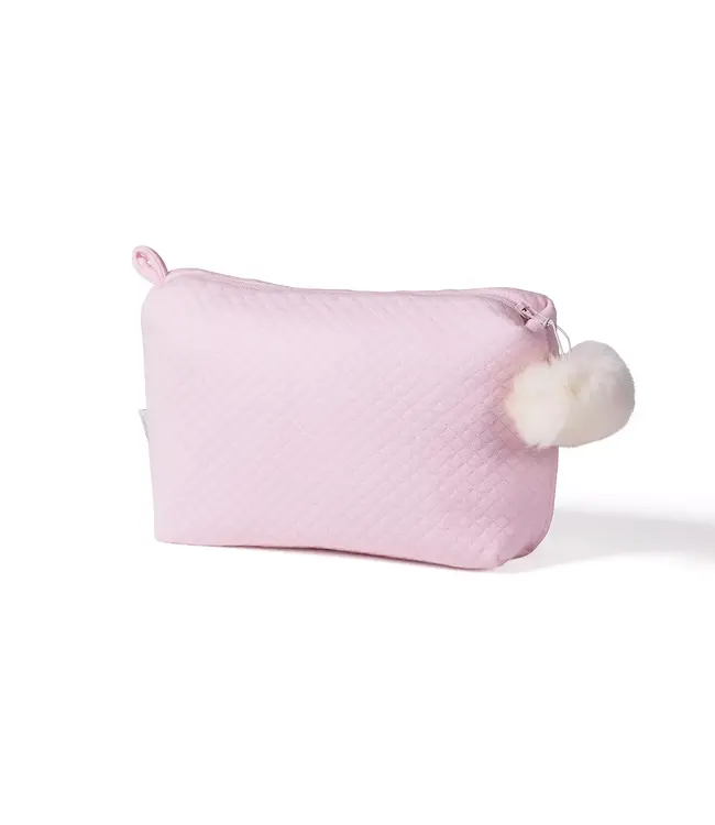 Living Nature Living Nature - Toilettas Féline pompon losange met pompon roze 26x15x8cm 