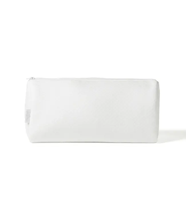 Living Nature Living Nature - Toilettas groot Pernille in losange wit maat L = 30 x 18 x 12 cm