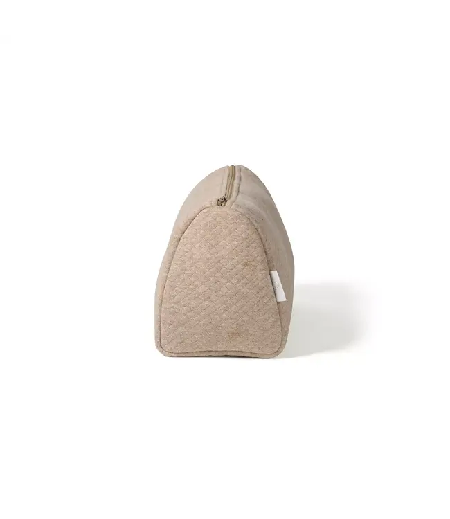 Living Nature Living Nature - Toilettas groot Pernille in losange camel maat L = 30 x 18 x 12 cm