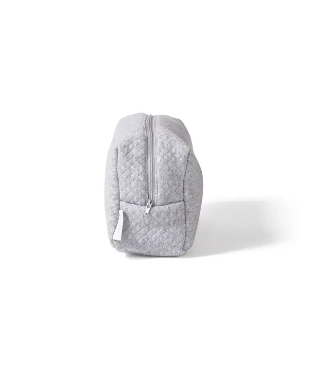 Living Nature Living Nature - Toilettas Charlie losange grijs  maat M = 26 x 12 x 8,5 cm