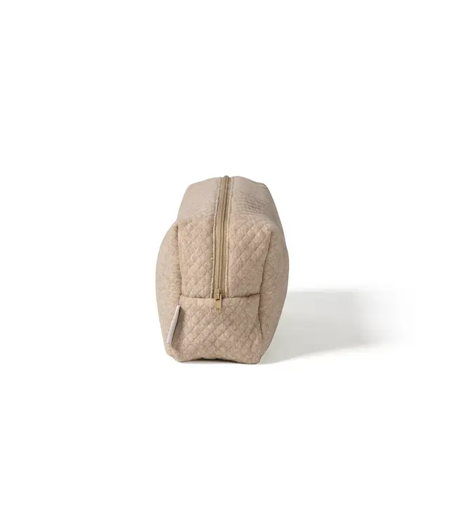 Living Nature Living Nature - Toilettas Charlie losange camel maat M = 26 x 12 x 8,5 cm