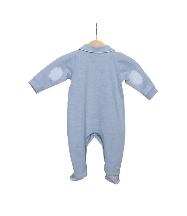 Living Nature Living Nature - Babypakje Billie jersey blauw details in streepjes blauw wit